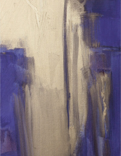 Angèle Ruchti, gold in blau, 2002, 20 x 40 cm